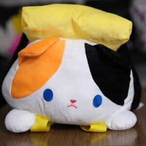 Cat Tamago Backpack Jumbo Plush 21” Round 1 Exclusive Super Soft New With Tags